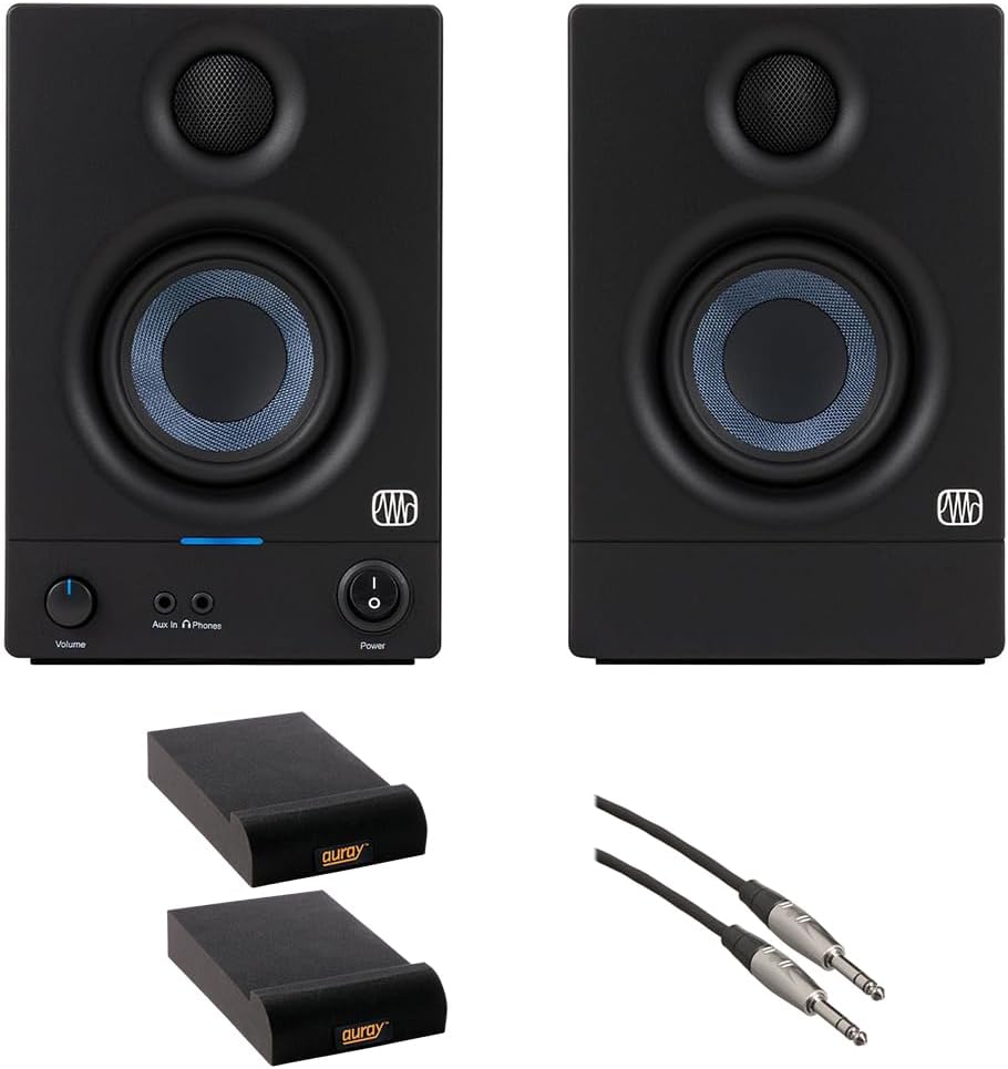 PreSonus ERIS 3.5 Gen 2 Desktop Speakers Bundle - 50W Powered Monitors