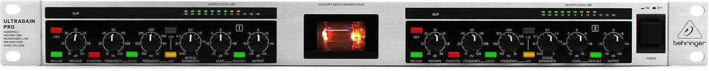 Behringer MIC2200 V2 Tube Microphone Preamp 2-Channel