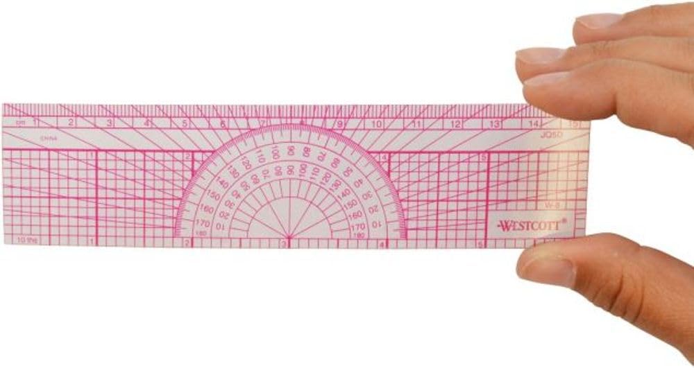 Westcott W-8 Engineer's Protractor Ruler 6-inch
