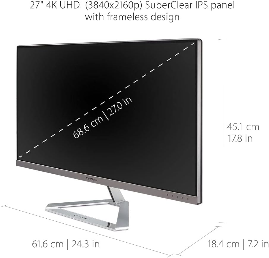 ViewSonic VX2776-4K-MHD 27" 4K UHD IPS Monitor USB-C