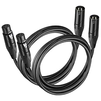 Neewer 40092504 XLR Male to Female Cable - 3-Pin Microphone Cord (2-Pack)