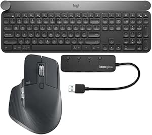 Logitech Craft MX Master 3 Wireless Keyboard Mouse Bundle