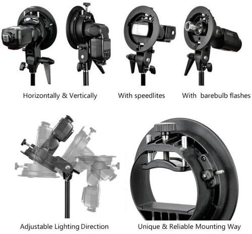 Neewer 90089494 S-Type Bracket & 75" Light Stand Kit