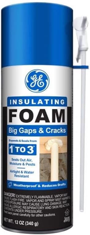 GE White Foam Insulating Sealant - Big Gaps & Cracks, 12 oz — main product image
