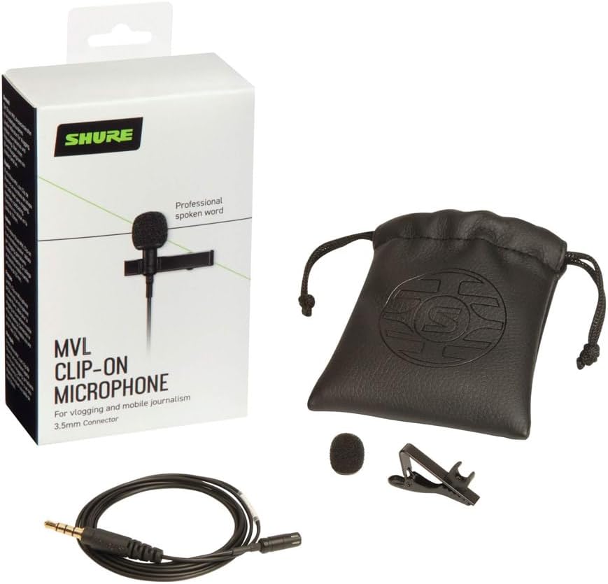Shure MVL-3.5MM Lavalier Microphone for iPhone Tablet