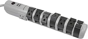 Monoprice Rotating 8 Outlet Surge Protector 2160 Joules — main product image