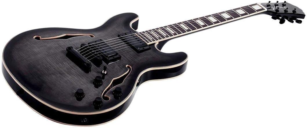 Monoprice 610500 Indio Flamed Maple Hollow-Body Electric Guitar