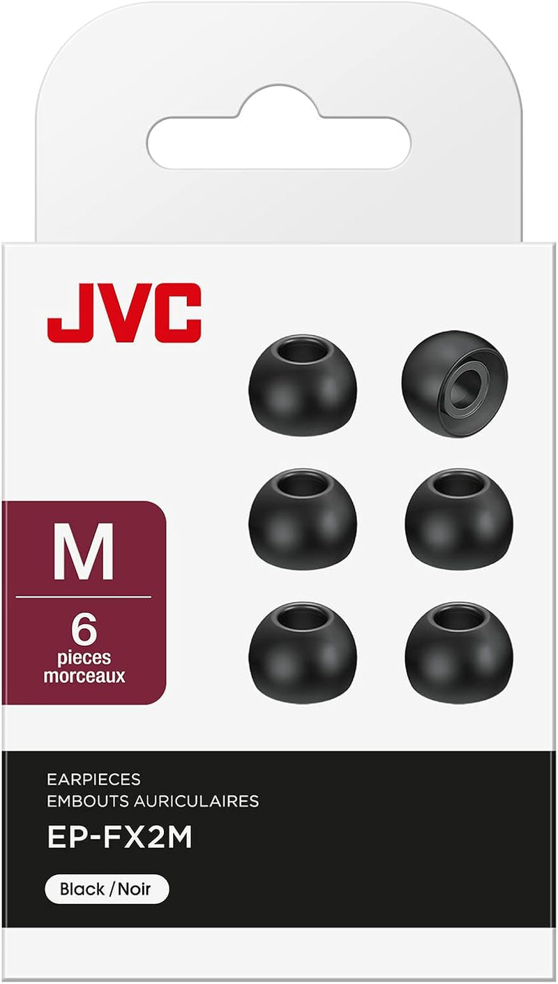 JVC EP-FX2M-B Replacement Earpieces Black — main product image