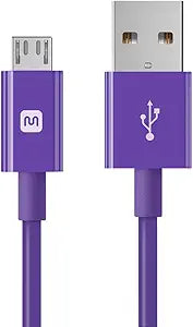 Monoprice 113940 15ft Purple USB A to Micro B Cable