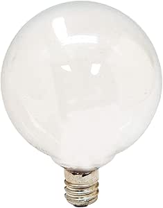 GE 44412 25W Candelabra G16.5 Globe Bulb 2-Pack