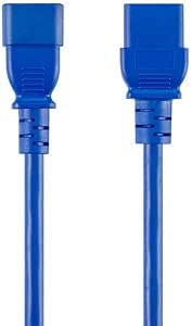 Monoprice 140044 2ft Blue IEC Power Cord C14 to C19