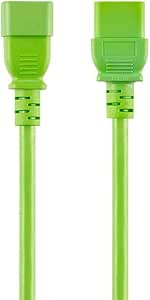 Monoprice 140047 4ft Green C14 to C19 Power Cord — main product image