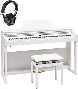 Roland RP701 Digital Piano - 88-Key SuperNATURAL, White - Bundle