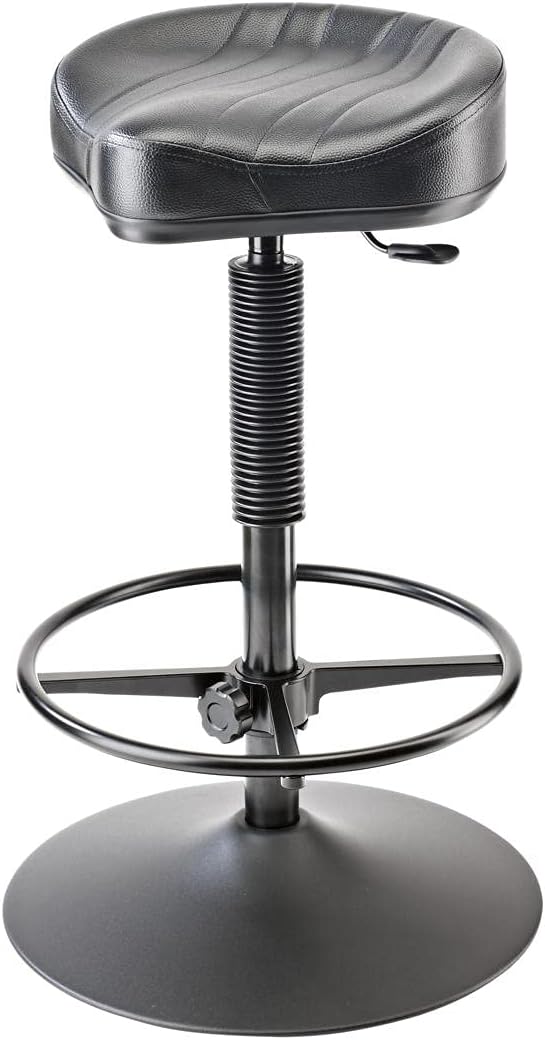 K&M 14091-000-55 Stage Stool with Pneumatic Lift - Black — main product image