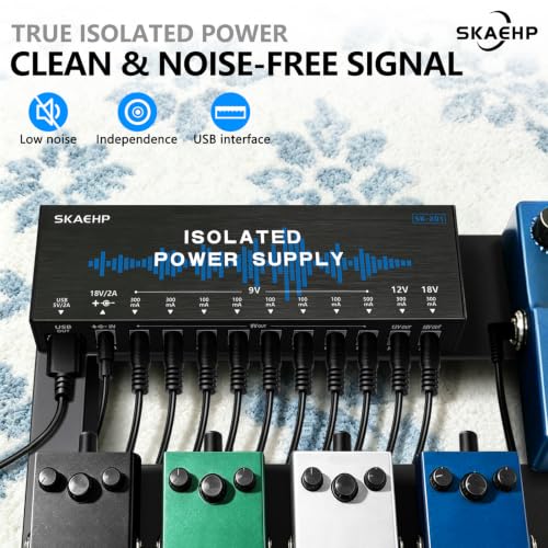 SKAEHP Isolated 10-Output Guitar Pedal Power Supply — main product image