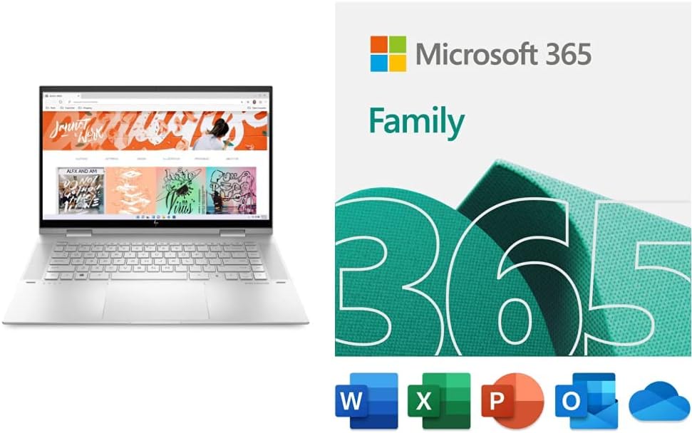 HP Envy x360 - 15-inch Convertible Laptop, i7, 16GB, 1TB SSD