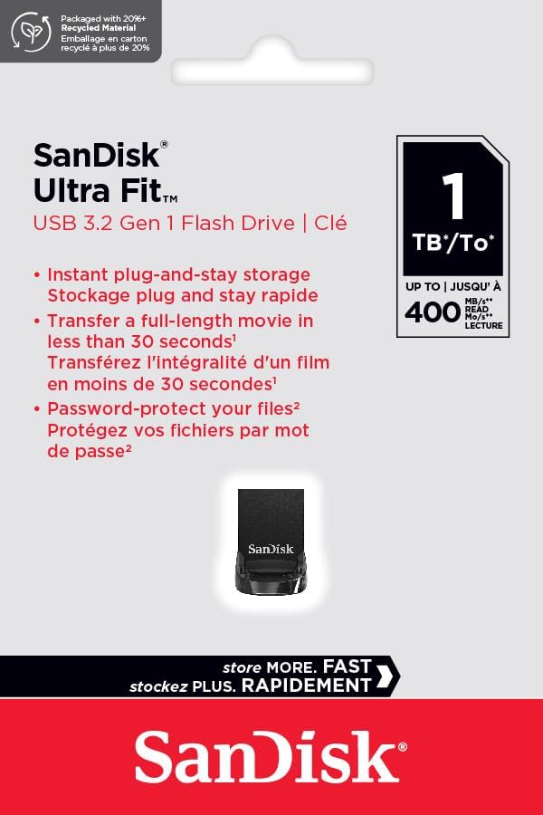 SanDisk SDCZ430-1T00-G46 1TB Ultra Fit USB 3.2 Flash Drive