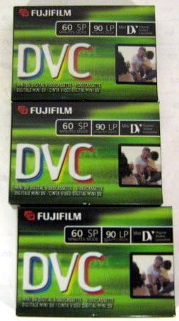 Fujifilm LYSB00NPD0RM0-ELECTRNCS DVC DVM60 Mini DV Tapes (3-Pack)