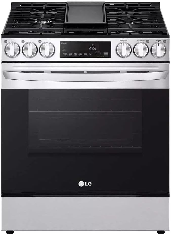 LG 5.8 Gas Range Smart Wi-Fi Air Fry Oven — main product image