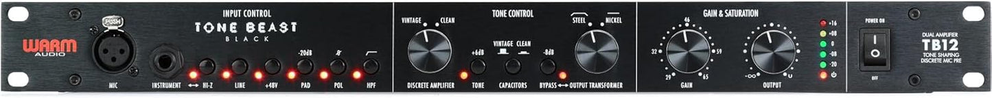 Warm Audio TB12-BLACK Tone Beast Microphone Preamp - Black