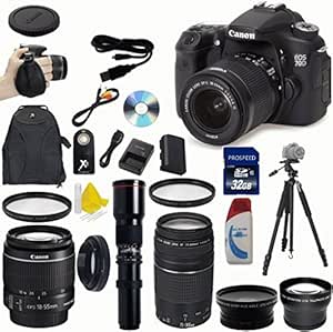 Canon EOS 70D 20.2MP DSLR Camera International Bundle