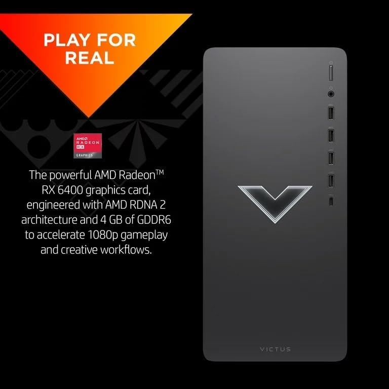 HP HP 2023 Victus 15L Gaming Desktop Ryzen 5 RX6400