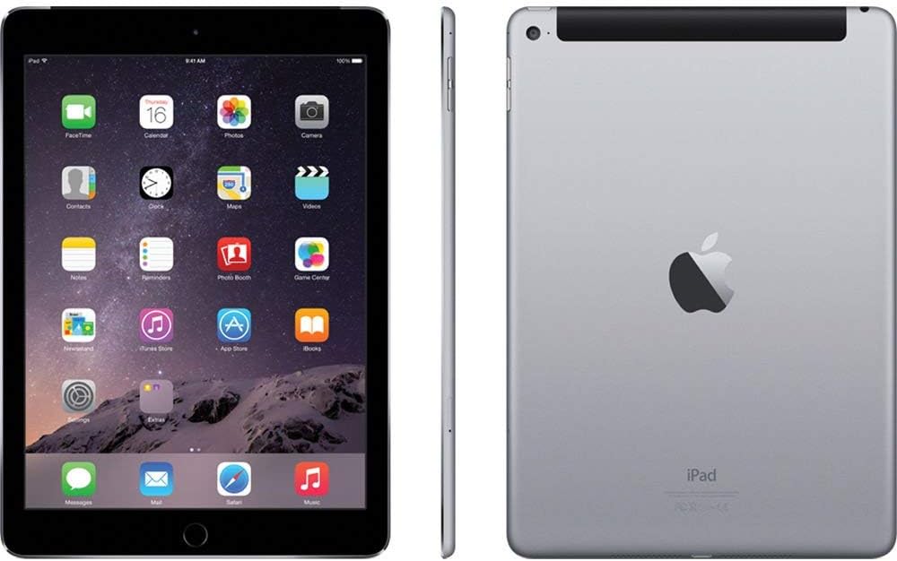 Apple iPad Air 2 64GB Cellular/WiFi - Space Gray (Renewed)