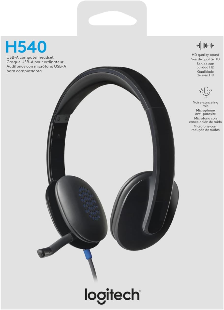 Logitech 981-000510 High-Performance USB Headset H540