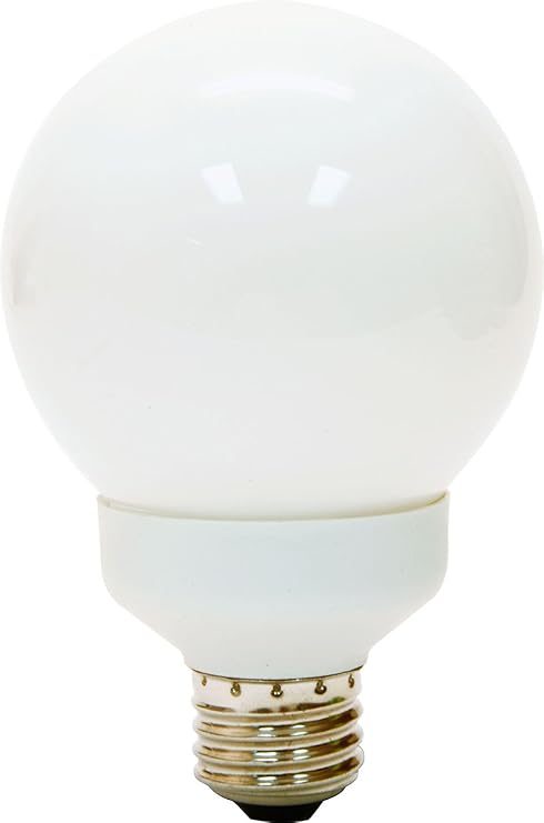 GE 89633 15W CFL G25 Globe Light Bulb