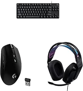 Logitech G413 TKL SE Gaming Keyboard, Mouse, Headset Bundle