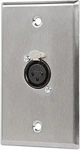 Monoprice 107396 XLR Female 3-Pin One-Port Wall Plate