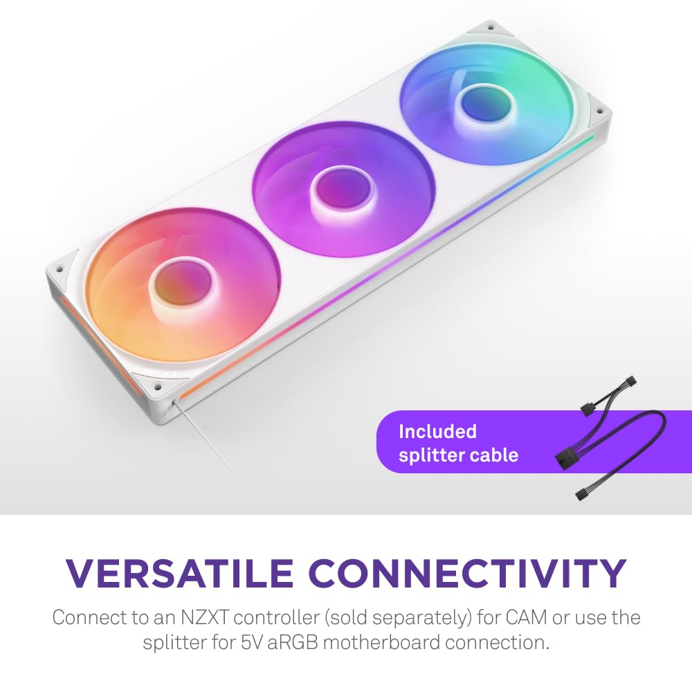 NZXT F360 RGB Core 360mm Liquid Cooler - White