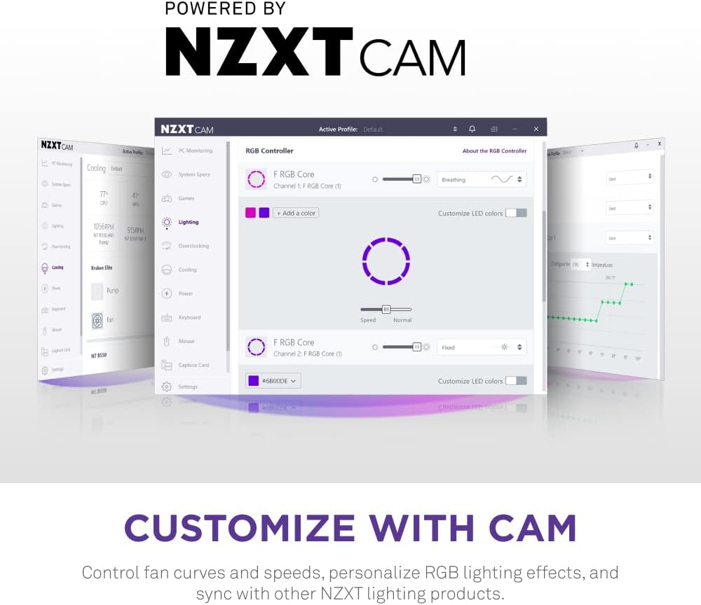 NZXT RF-C12SF-W1 - F120 RGB Core - 120mm White Case Fan