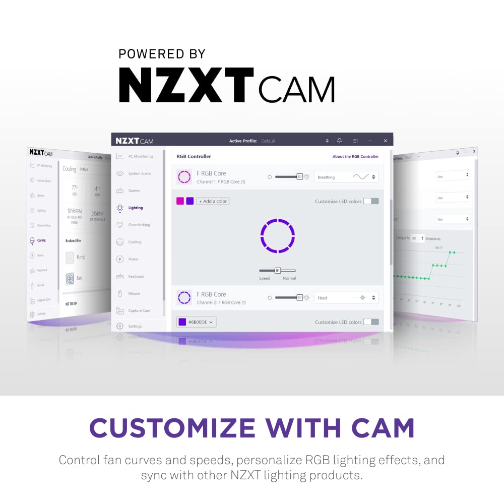 NZXT RF-C12SF-B1 F120 RGB Case Cooling Fan