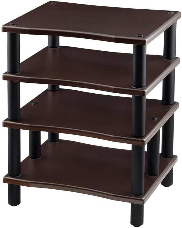 Monoprice 139167 Monolith 4 Tier Audio Stand XL Espresso — main product image