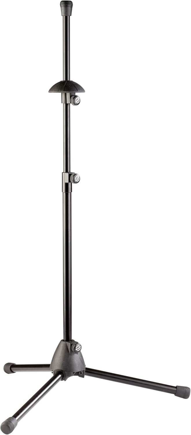 K&M 14985.000.55 Trombone Stand - Folding Leg Base - Black — main product image