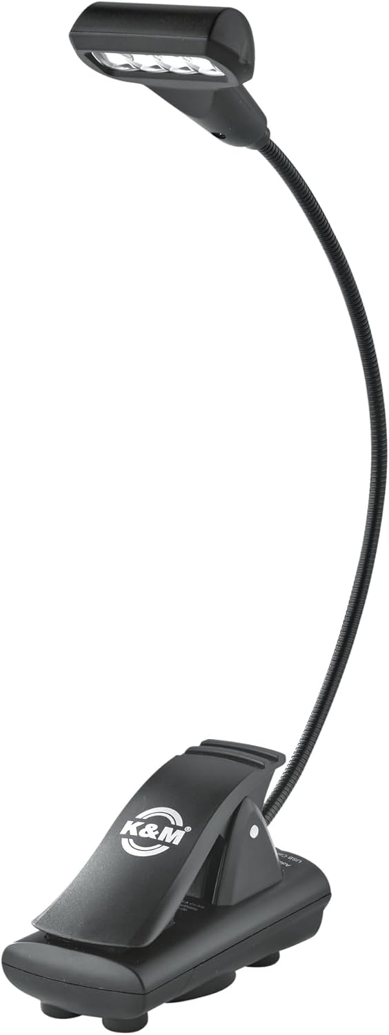 K&M 12274-BLACK 4 LED Music Stand Light - Black — main product image