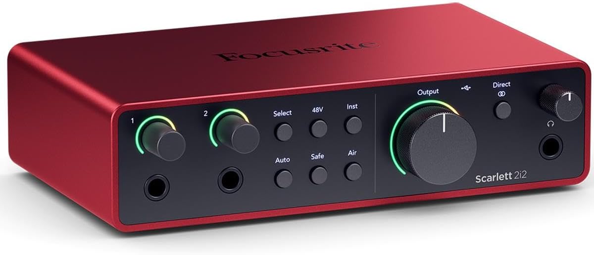 Focusrite Scarlett 2i2 4th Gen USB Audio Interface Bundle