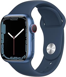 Apple Series 7 Watch GPS + Cellular 41mm Blue Aluminum Renewed