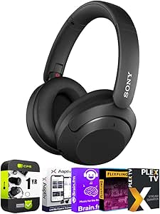 Sony E2SNWHXB910NB WH-XB910N Wireless Noise Cancelling Headphones Bundle