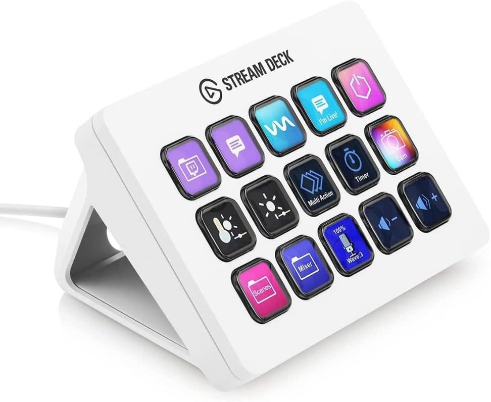 Elgato 20GBA9901-wt Stream Deck MK.2 White Studio Controller
