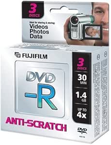 Fujifilm Fujifilm DVD-R 8cm 1.4GB Discs 3-Pack