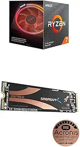 AMD Ryzen 7 3800X CPU with Sabrent 1TB NVMe SSD — main product image
