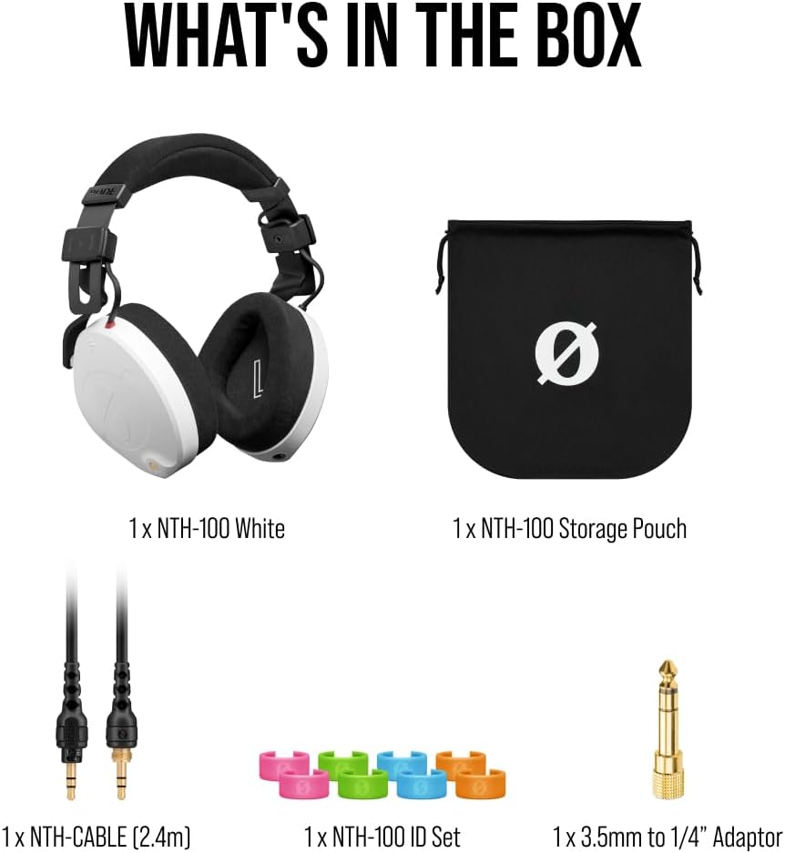 Rode NTH100W Professional Over-Ear Headphones - White