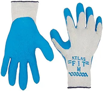 Atlas PF300-M Rubber Coated Work Gloves Medium 12-Pairs