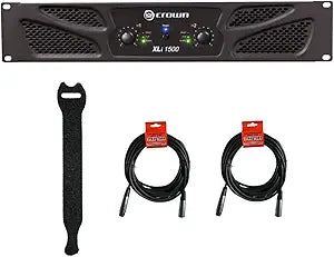 Crown XLi 1500 Stereo Power Amplifier Bundle