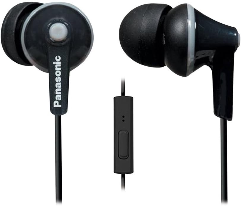 Panasonic RP-TCM125-K ErgoFit Wired Earbuds with Mic