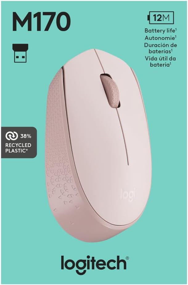 Logitech 910-006862 M170 Rose Wireless Mouse