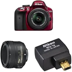Nikon D3300 DSLR 18-55mm 50mm Lens Wi-Fi Bundle — main product image