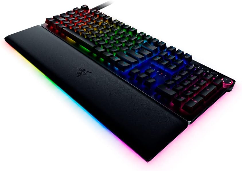 Razer Huntsman V2 - Linear Optical Gaming Keyboard, RGB, Wrist Rest